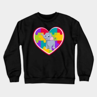 autism day Elephant Crewneck Sweatshirt